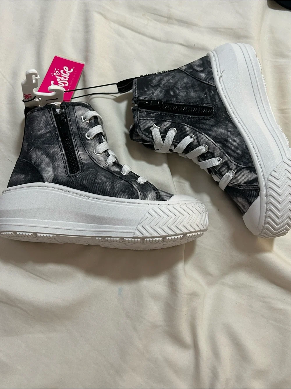 Justice Black High-Top Sneakers (Youth)